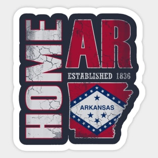 Home Arkansas State Flag Vintage Style Sticker